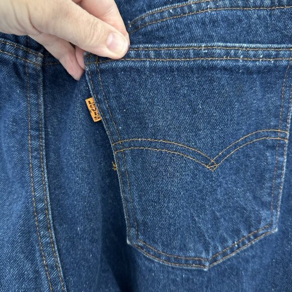 vintage 80s LEVIS jeans tapered 40505-0215 orange tab made in USA 36W 33L - Picture 8 of 11